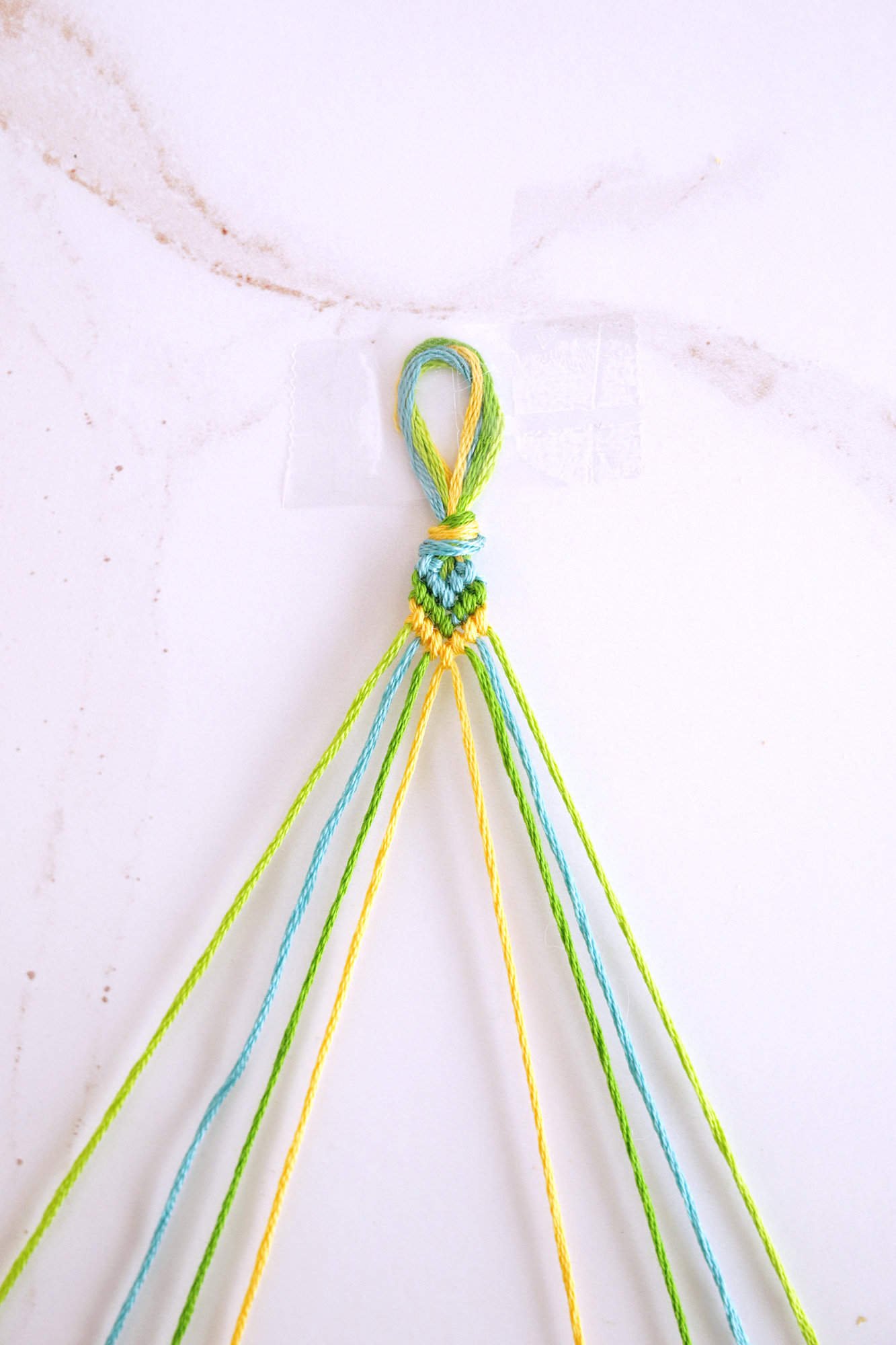 making a chevron friendship bracelet