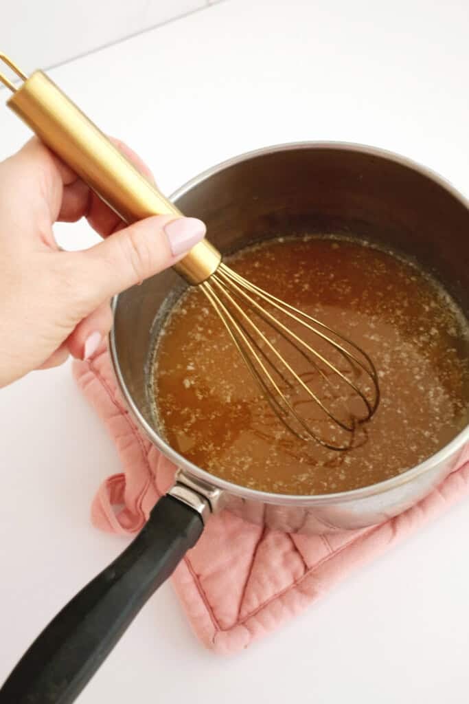 making homemade chex mix