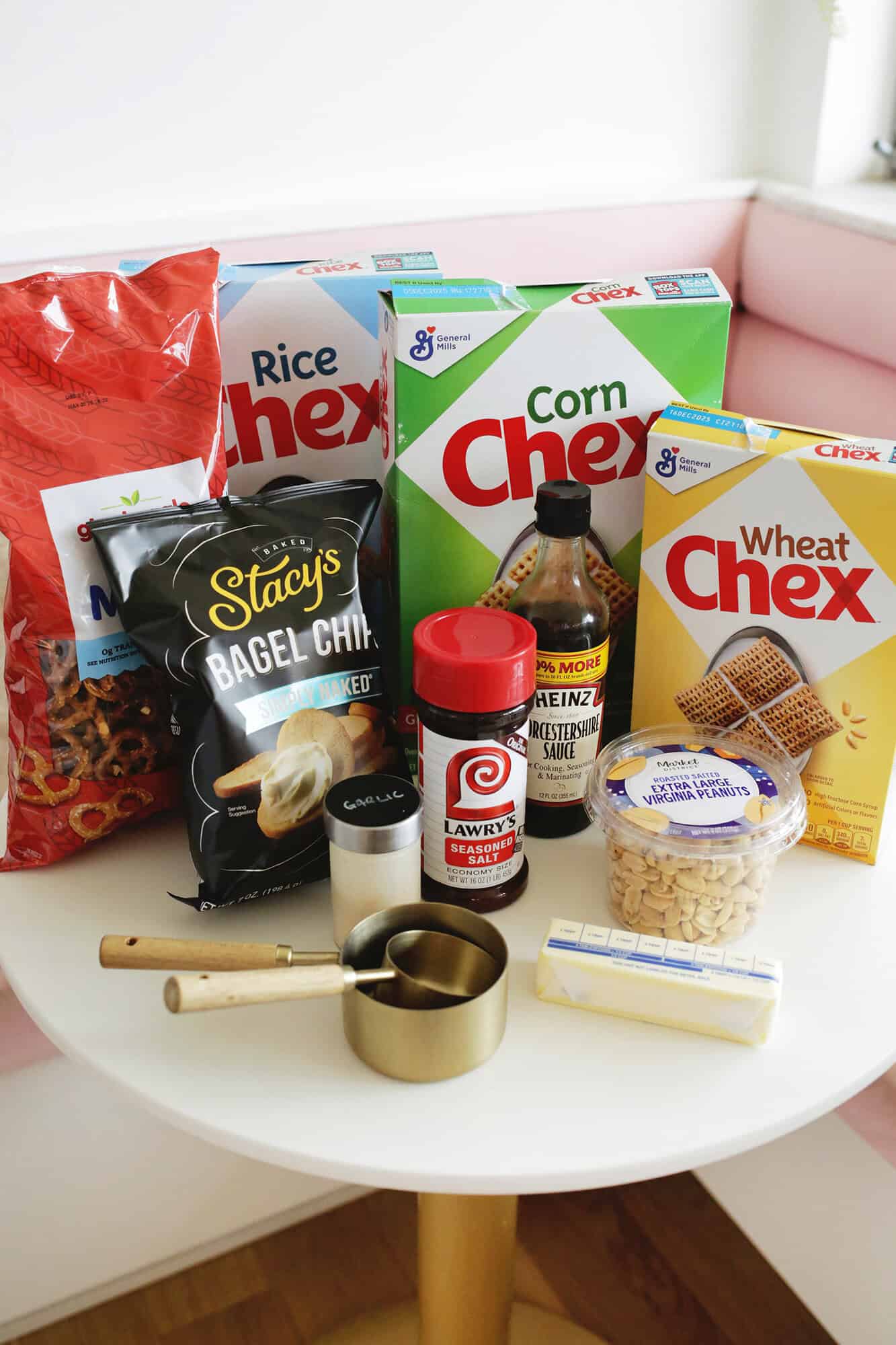 ingredients for homemade chex mix