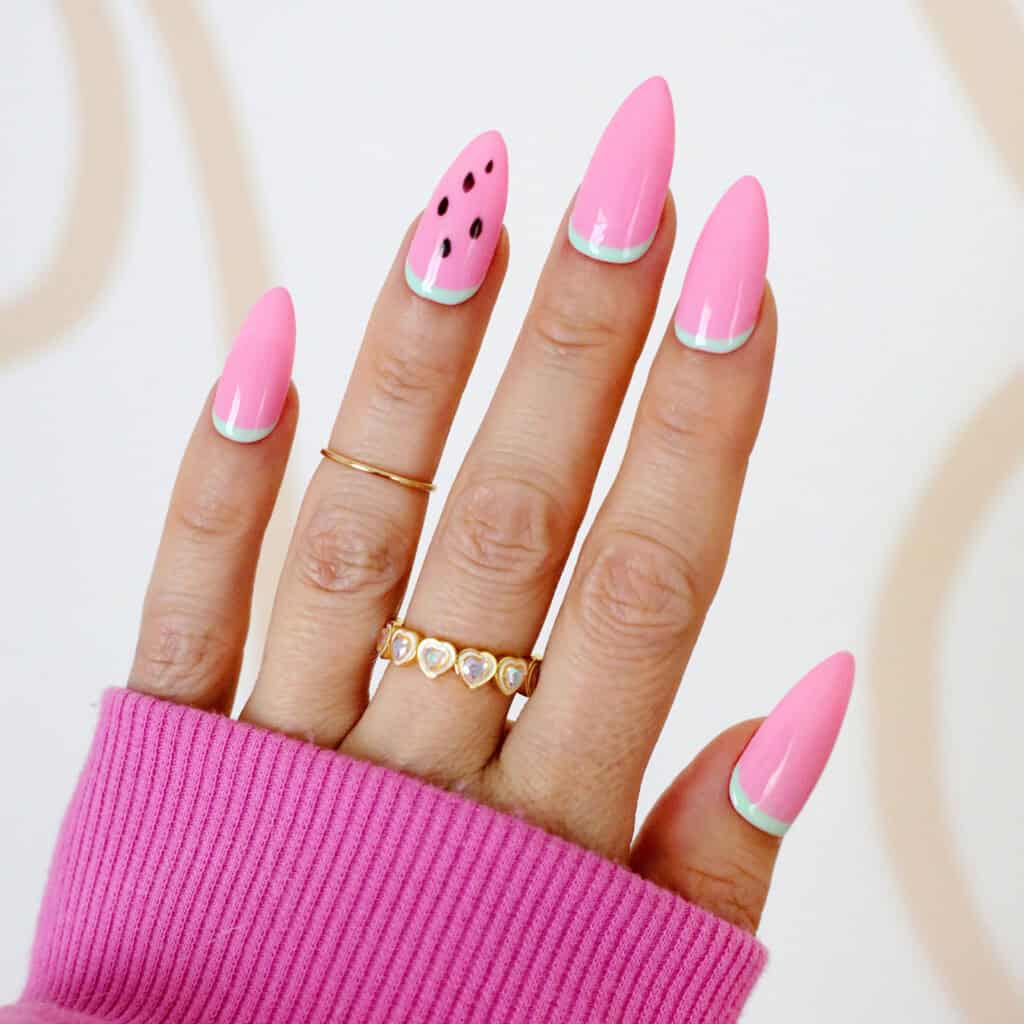 watermelon summer nails